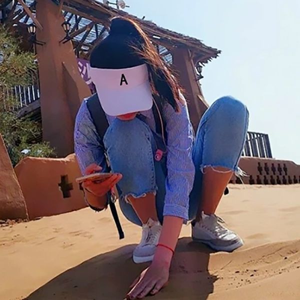 

female summer ins empty hat korean style all-match no-sunscreen baseball cap sports sun-proof hat baseball cap male, Blue;gray