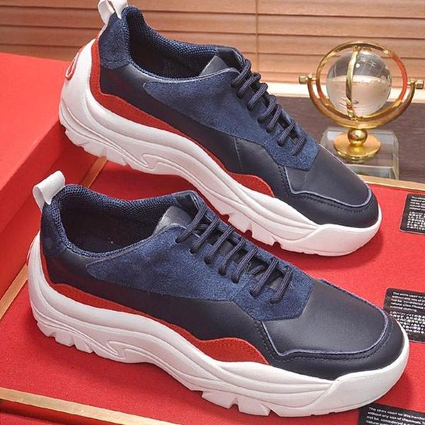 

luxury mens shoes casual fashion zapatos de hombre round toe gumboy calfskin sneaker vl665 chaussures pour hommes vintage men shoes on sale, Black