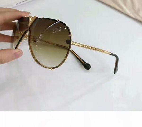 

men pilot sunglasses gold brown shades des lunettes de soleil luxury designer glasses attitude sunglasses new with box, White;black