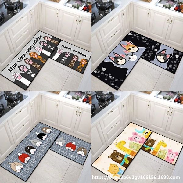 

wu0dh floor floor wiping kitche water absorption rubbing strip mat bathroom mat kitchen non-slip bedroom bathroom cute entrance door oil-pro