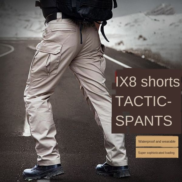 

gqd2z consul outdoor assault men's autumn and winter waterproof windproof multi-pocket loose camouflage tactical tactical pants pants m, Blue;black