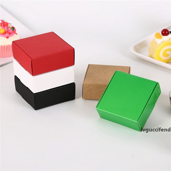 

small kraft paper box brown cardboard handmade soap box white craft paper gift box black packaging jewelry boxes lx2676