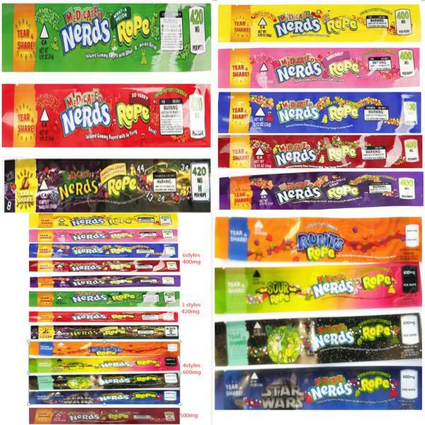 

2020 stock sale medicated nerds rope empty packaging bas nerds rope candy nerdsrope gummy bags three edge sealing bag foil food vqtxl