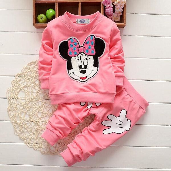 

autumn new cartoon children's printed round collar girl suit selling children's wear for 0-3 years old