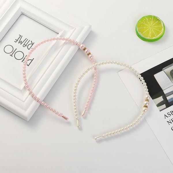 

diamond children's headband korean hair pearl princess style pearl hair band scan code gift, Slivery;white