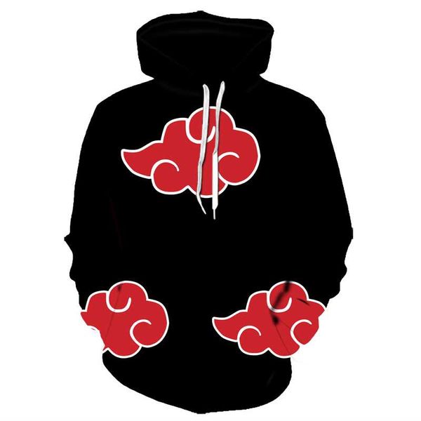 

hoodies jacket men 3d sweatshirt akatsuki cloak uchiha itach cosplay costume hoodies kakashi dropshipping, Black