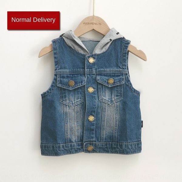 

children's denim 2020 spring new baby casual waistcoat korean style vest boys' western style denim vest, Camo