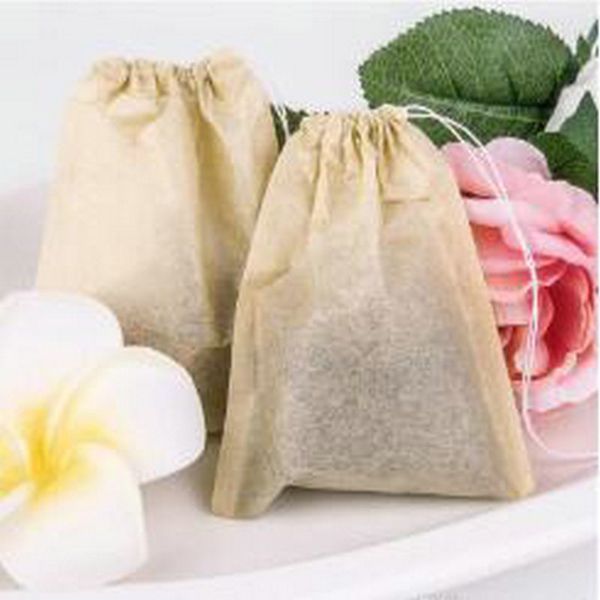 

2016 simple fast natural tea filter bags for loose leaf tea coffee spices 100 empty tea bags with drawstring disposable infuser sachets wpyk