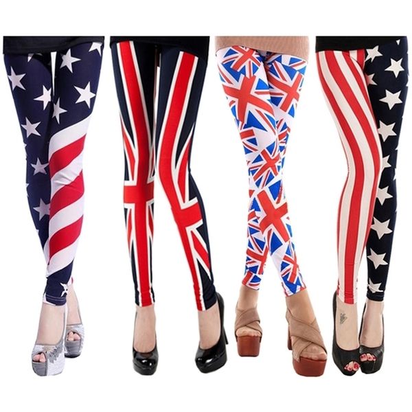 

womens leggings u.s. and british flag print slim thin pants women leggins elbows broadcloth for fitness legins push up tayt sportleggings, Black