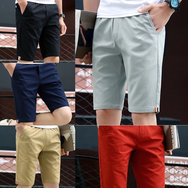 

casual men's slim fit outer wear korean and shorts style youth trendy bean green men's shorts five-point casual pants 2020 summer
