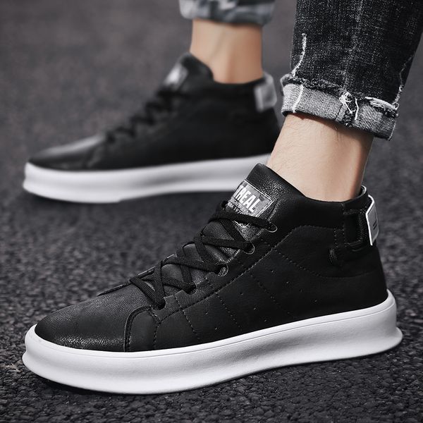 

causal informales mens shoe leather sport mens white male leisure man sneaker 2020 black casual sneaker zapatillas sports
