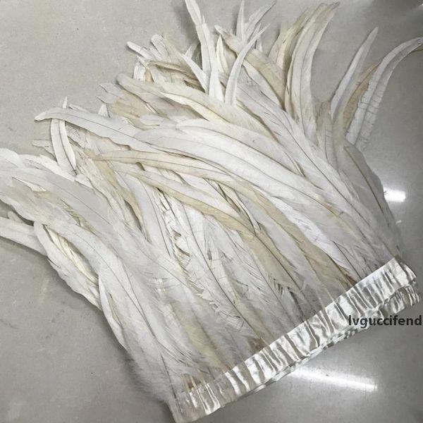 

30-35cm 12-14 inch rooster feather trims chicken tail feather trims cock coque feathers strung chicken trimming 2m 2 yards many colors