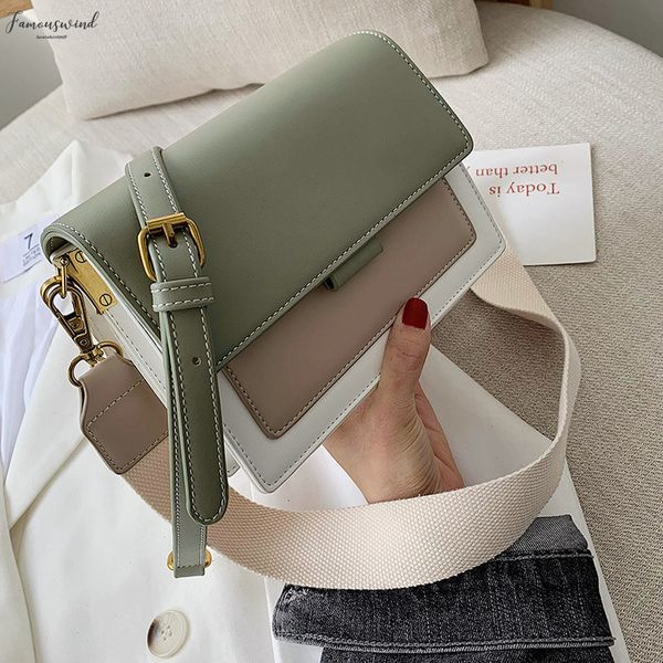 

2020 контрастность цвет кожи crossbody сумки для женщин путешествия сумки мода простой плеча моды сумка женская cross body bag