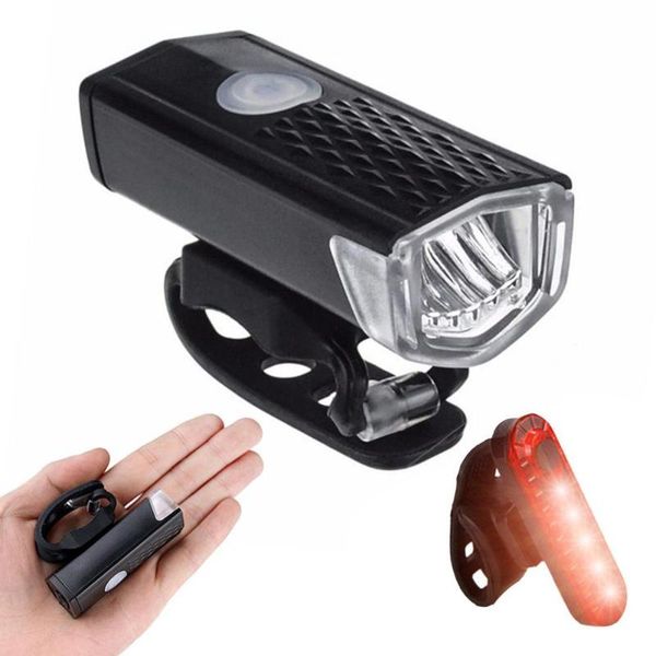 

waterproof bright led usb rechargeable bike bicycle warning headlight tail light set bike lamp cycling equipment