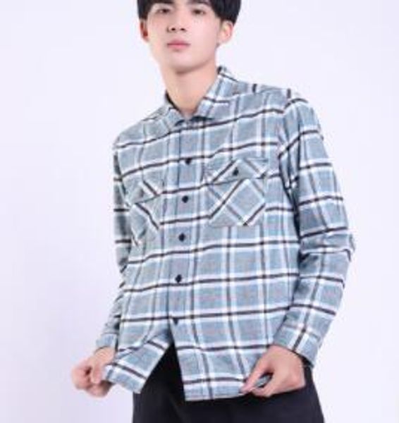 

2020 autumn and winter new products men plaid shirts match the fashionable and casual shirts g-11, White;black