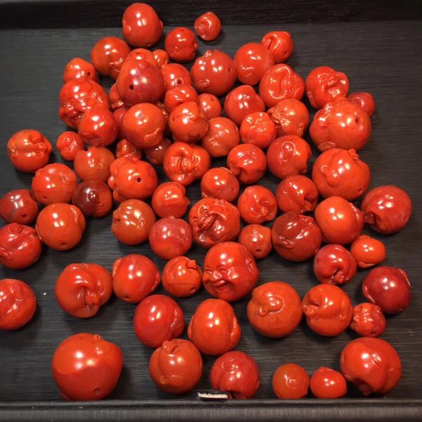 

q6fko natural south red agate carving small buddha head carving fine color diy agate accessories bright ruddy diy literary and sports access, Silver