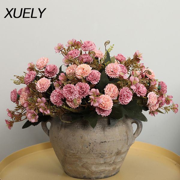 

artificial flowers carnation bouquet diy home wedding decor fake flower mother's day teacher's day gift desk potted