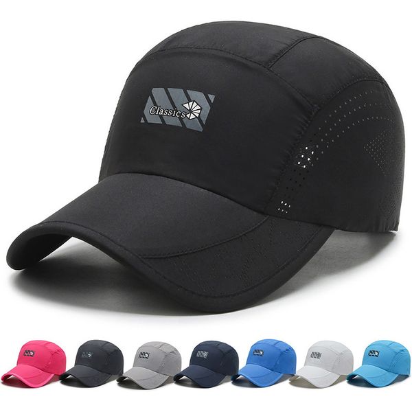 

2020 breathable mesh hats mens outdoor sport climbing fishing sunscreen baseball hat women snapback dad bone cap gorras chapeue, Black;white