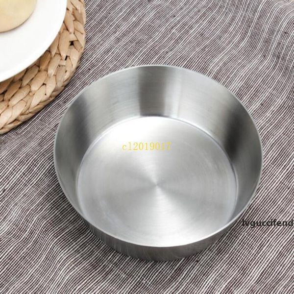 

304 stainless steel round flat bottom dish dip pickle dish bowl