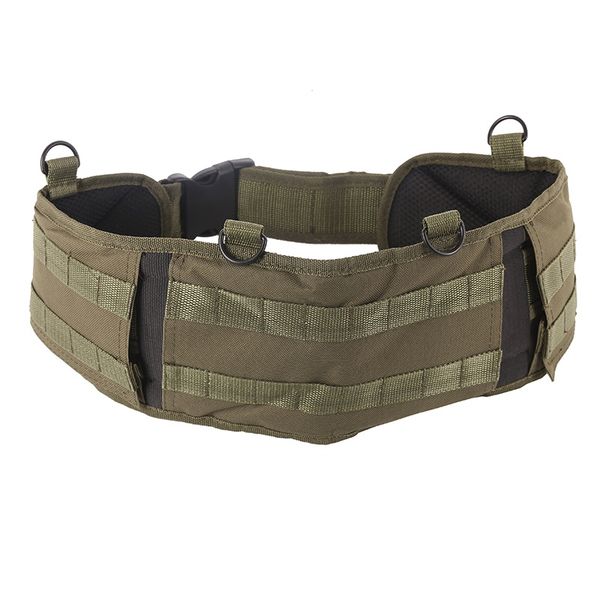 

men outdoor sport molle tactical waist padded belt 600d nylon new, Black;gray