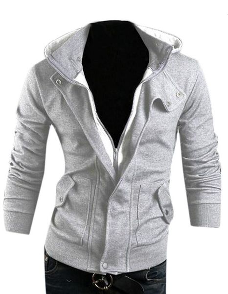 

danjieshi men's hooded cardigan casual brushed sweatshirt hoodie, Black