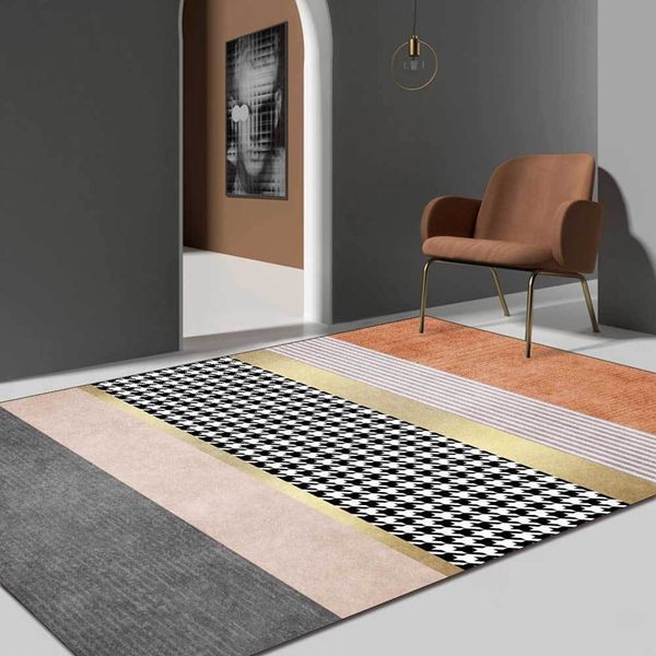 

turkish persian style carpets for living room retro geometric bedroom carpet orange gray sofa coffee table non-slip floor rugs