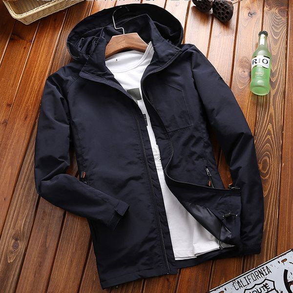 

autumn men's thin jacket male casual overcoat army tactics windbreaker jacket mens waterproof breathable hooded 5xl sa-8, Black;brown