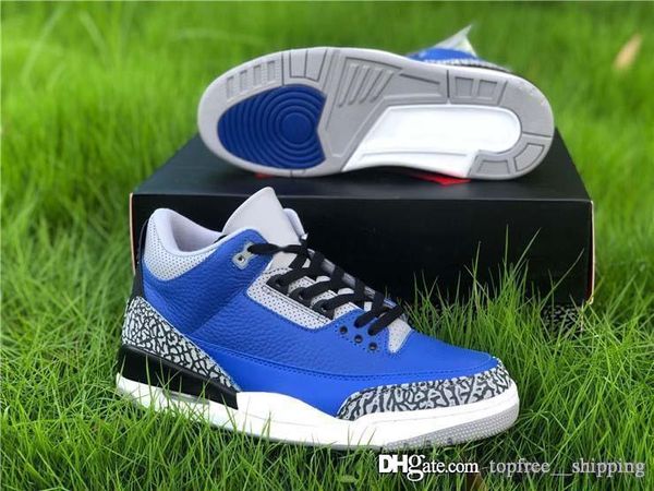 

air authentic 3 varsity royal man basketball shoes blue cement grey ct8532-400 3s men retro sports sneakers with box