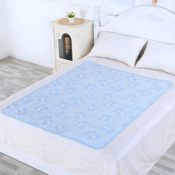 

summer nursing mattress baby's urine-proof ice silk mat leak-proof washable menstrual care pad waterproof newborn mattress