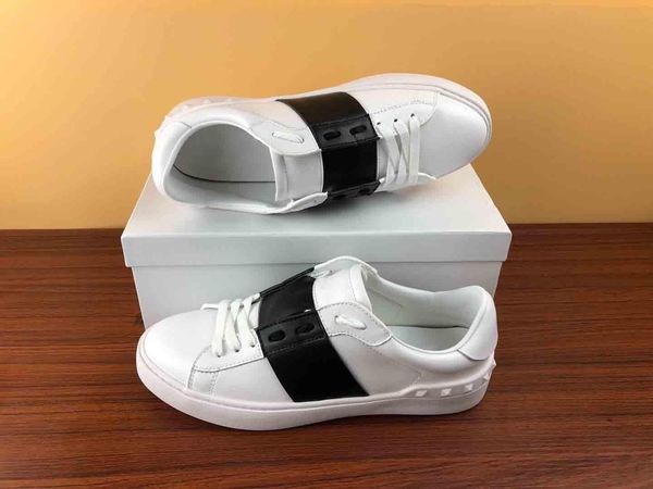 

fashion men hococal women designer shoes white lace up genuine leather open luxury casual shoes flat sport designer sneaker for sale