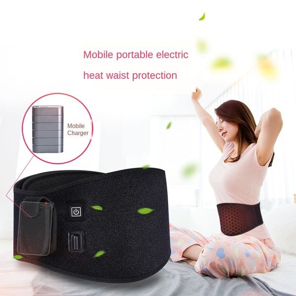 

electric protection palace belt palace cold belt protection warm waist warm waist compress moxibustion lumbar, Black;gray