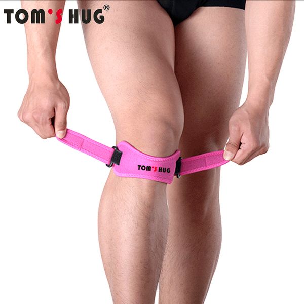 

1 pcs adjustable kneepad patella guard protector knee brace tom's hug brand anti falls bandage patella support rose red, Black;gray