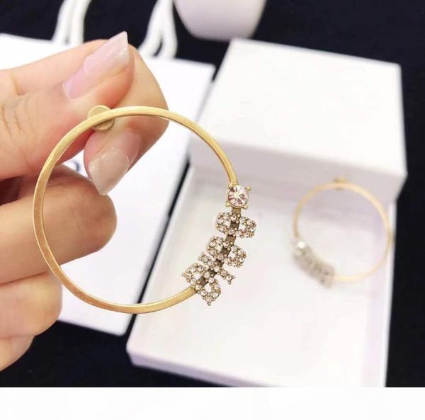 

r classic letter big circle exaggerated fashion earrings jewelry women earrings, Golden