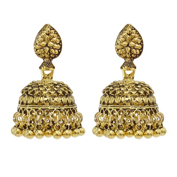

indian jhumka earrings for women vintage silver gold metal bells tassel earring ethnic party jewelry