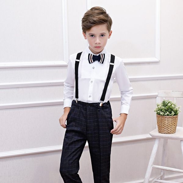

2020 children's suit, small suit, cool boy's dress, five sets of british style boy's new autumn/winter piano clothes rks19401, White