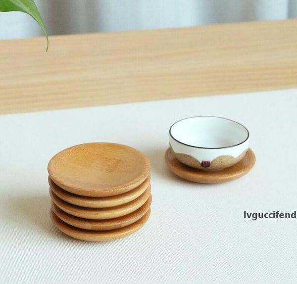 

creativity natural bamboo small round dishes rural amorous feelings wooden sauce and vinegar plates tableware plates tray