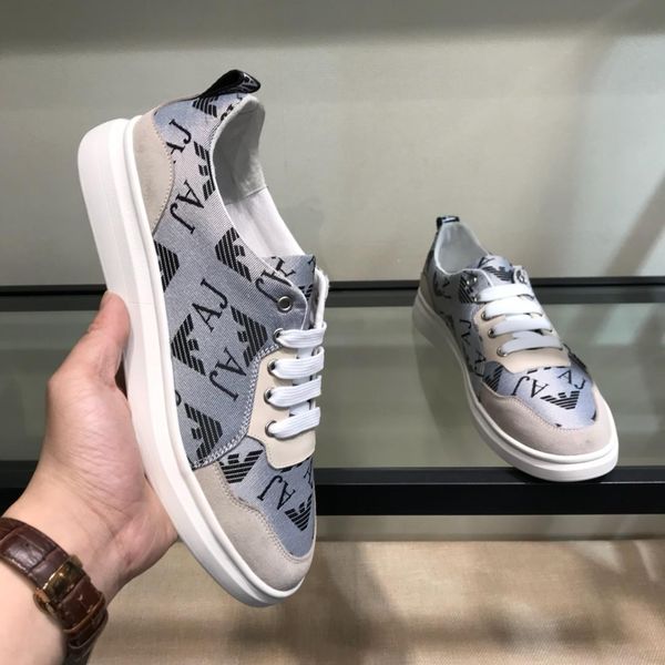 

2019p spring and summer new printing letters fashion casual shoes men's sports shoes comfortable breathable shoes original box packagin, Black