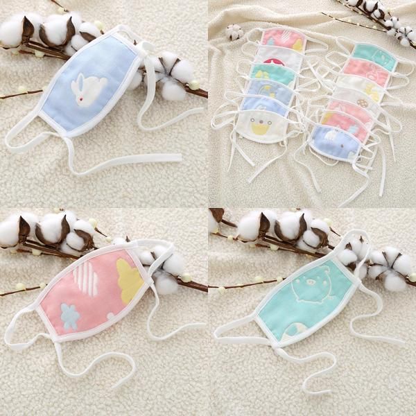

0-7 years old baby mask multi-layer gauze cotton washable dustproof wind smog children mask men and women xd23601 gsybags kdaws