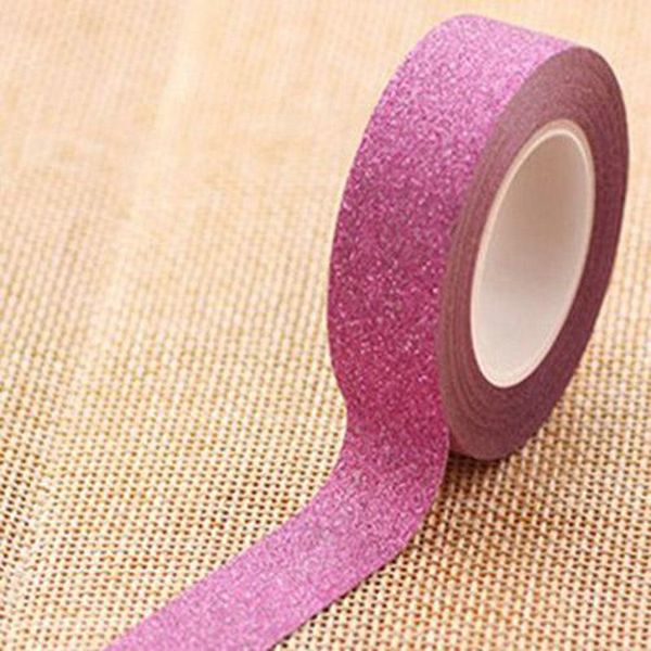 

2016 5m diy self adhesive glitter washi paper tape sticker wedding birthday festival decoration home decor scrapbooking decorative glitter g