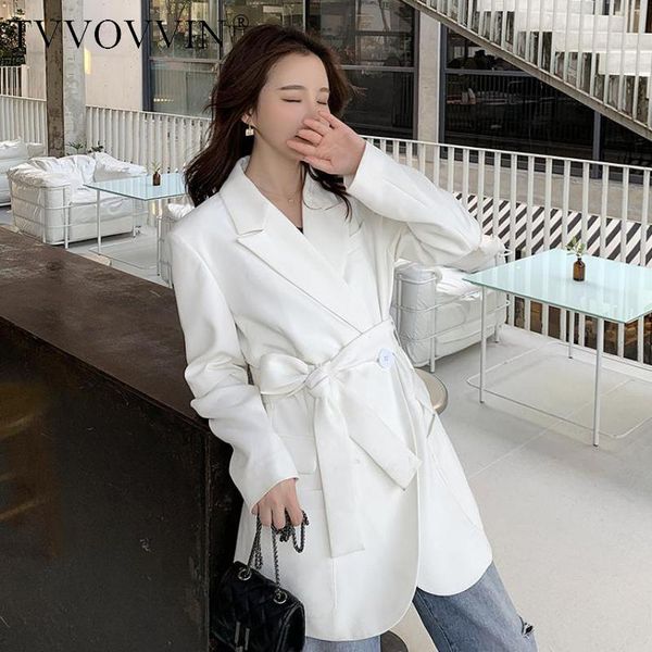 

white women blazer bandage women blazers jackets all match vintage casual white woman blazer 2020 new fashion coats jkh3, White;black