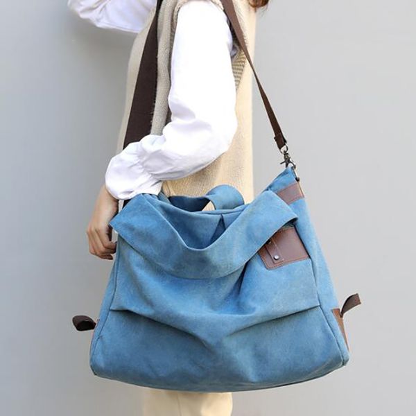 

women canvas bags fashion luggage travel bags school ladies hand bag large crossbody shoulder tote handbag 2020