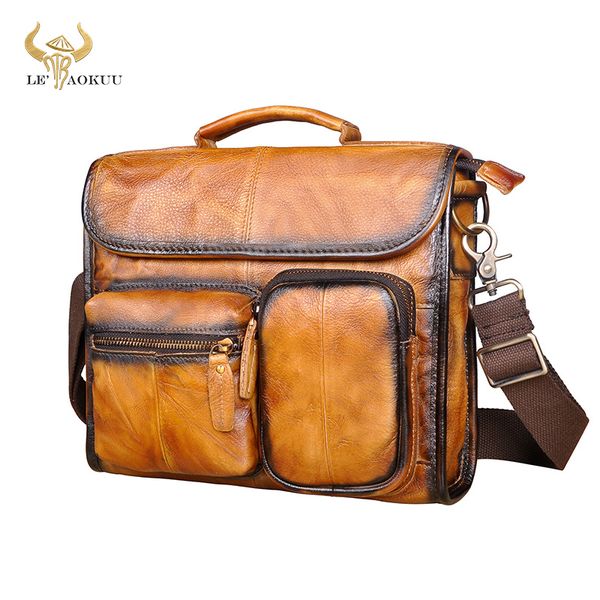 

2020 genuine leather male designer casual messenger crossbody bag fashion tablet mochila satchel university school book bag 202