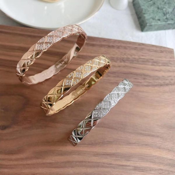 

punk bracelet with sparkly diamond for women wedding jewelry in 18k gold plated rose gold plated ps4410, Black