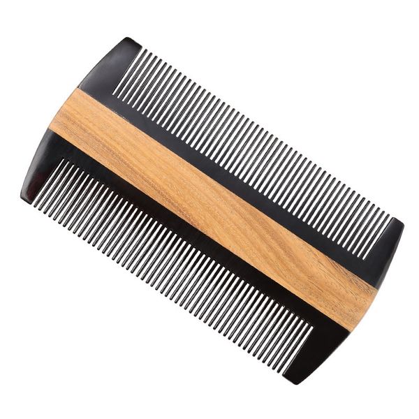 

1pc anti-перхоть пыль comb зеленый ebony horn борода comb, Silver