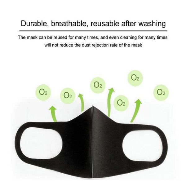 

4 пакета пыль рот маски мужская черная маска многоразовая мода маски для лица анима моющихся многоразовой для езды на велосипед zlstore007 w