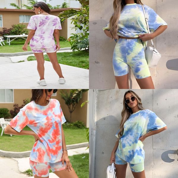 

women dener tracksuit short sleeve outfits 2 piece set summer women clothes jogger sportsuit sweatshirt t-shirt tights sport suit klw3963#24, Gray