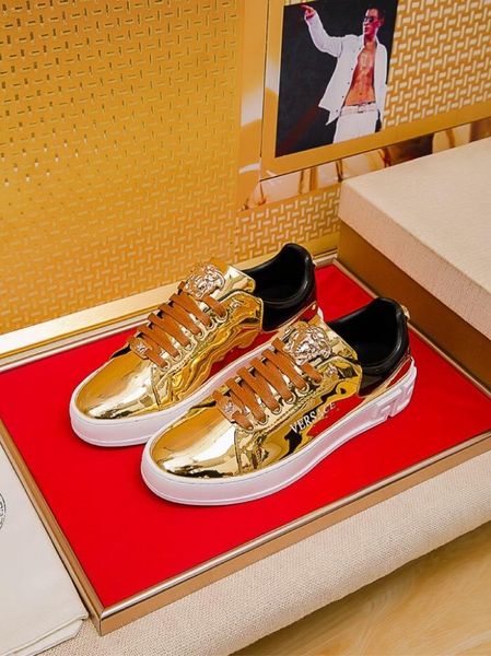 

2020p new custom printed embroidered leather men's low-lace-up casual shoes, high-quality fashionable outdoor sports shoes, size: 3, Black