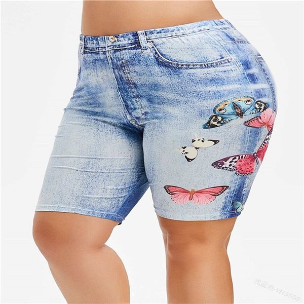 

butterfly printed shorts women hips stretch high waist shorts for women robe femme, White;black