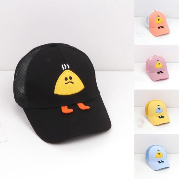 

fashion children summer lovely printing sunshade sunscreen hat cap, Yellow