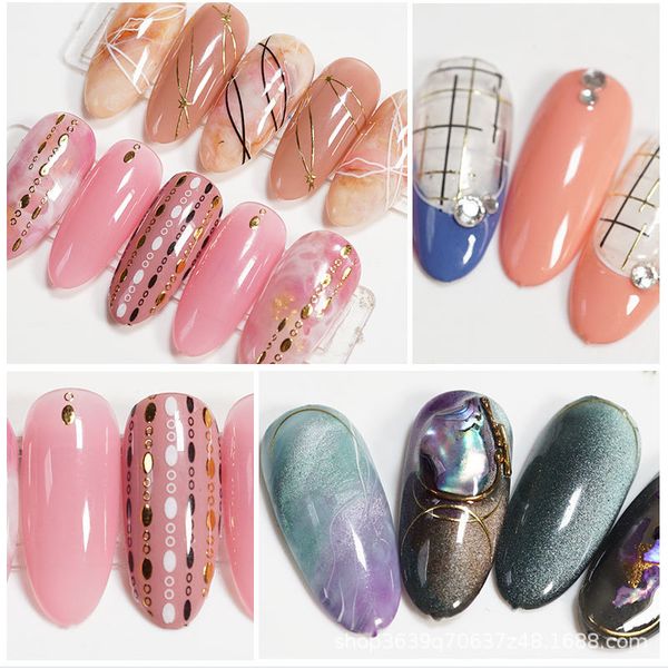 

nail diy accessories nail applique 3d adhesive environmental sticker gold silver decoration tool sticker us eu brand style decals, Black
